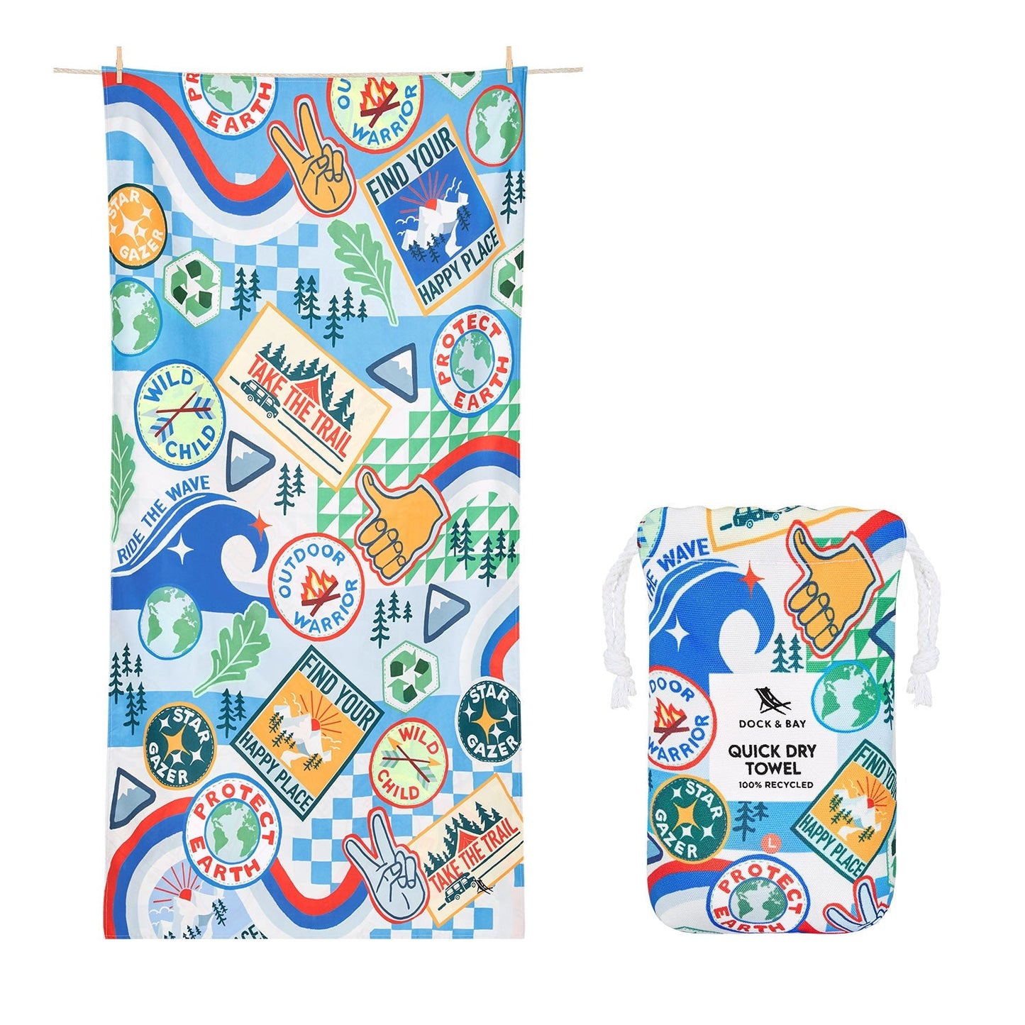 Dock & Bay Beach Towel Kids - Into The Wild