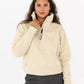 Pelle P Womens Alpage Half Zip Sweater - Cream White