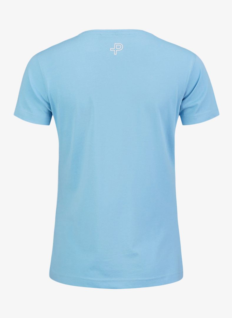 Pelle P Womens Badge Tee - Blue Akoya