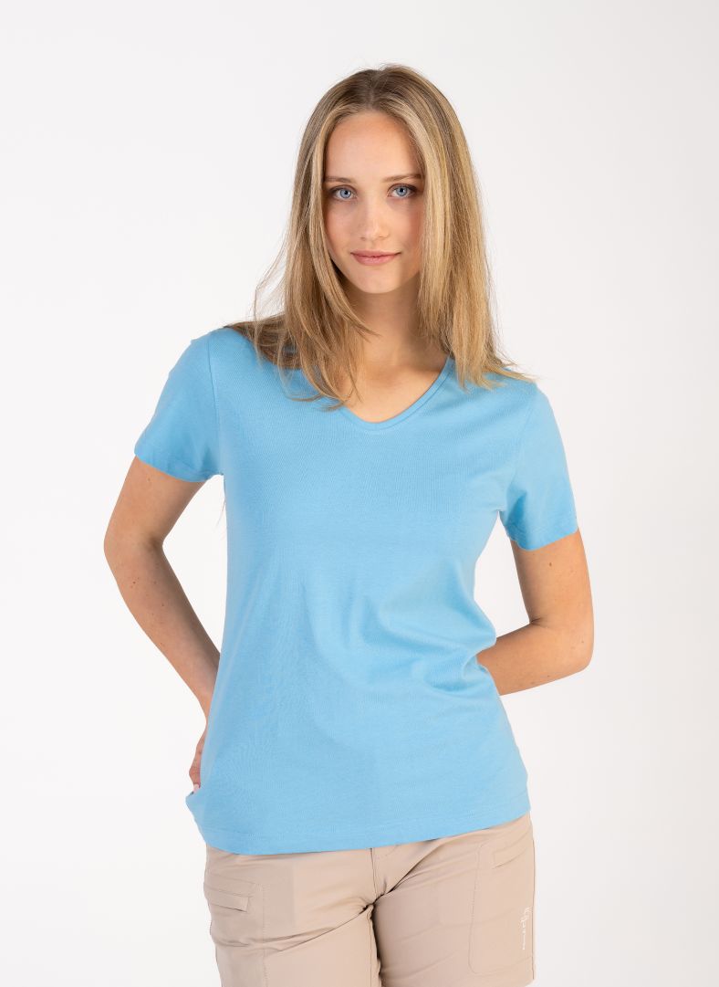 Pelle P Womens Badge Tee - Blue Akoya