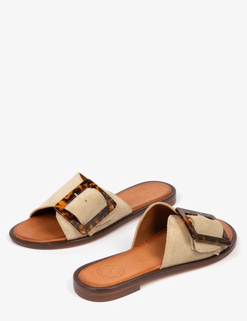 Penelope Chilvers Biarritz Buckle Sandal - Camel