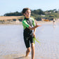 C-Skins Element 3:2 Junior Unisex Shorti - Anthracite/Lime/Multi