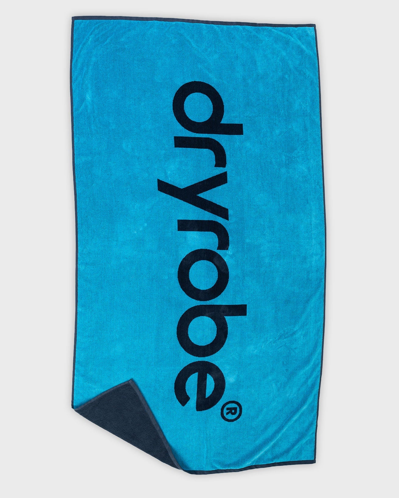 Dryrobe Organic Beach Towel - Blue/Charcoal Grey