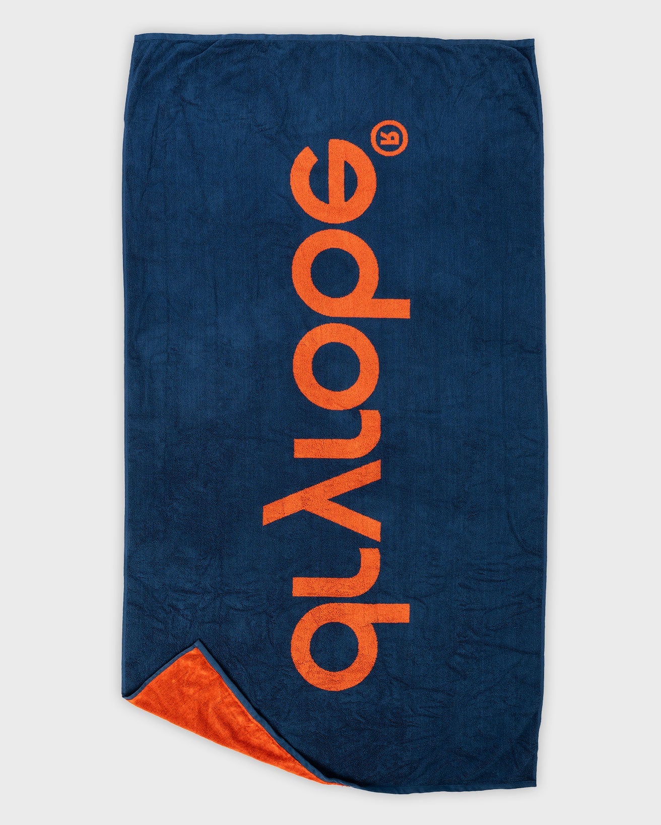 Dryrobe Organic Beach Towel - Orange/Deep Sea Blue