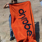 Dryrobe Organic Beach Towel - Orange/Deep Sea Blue