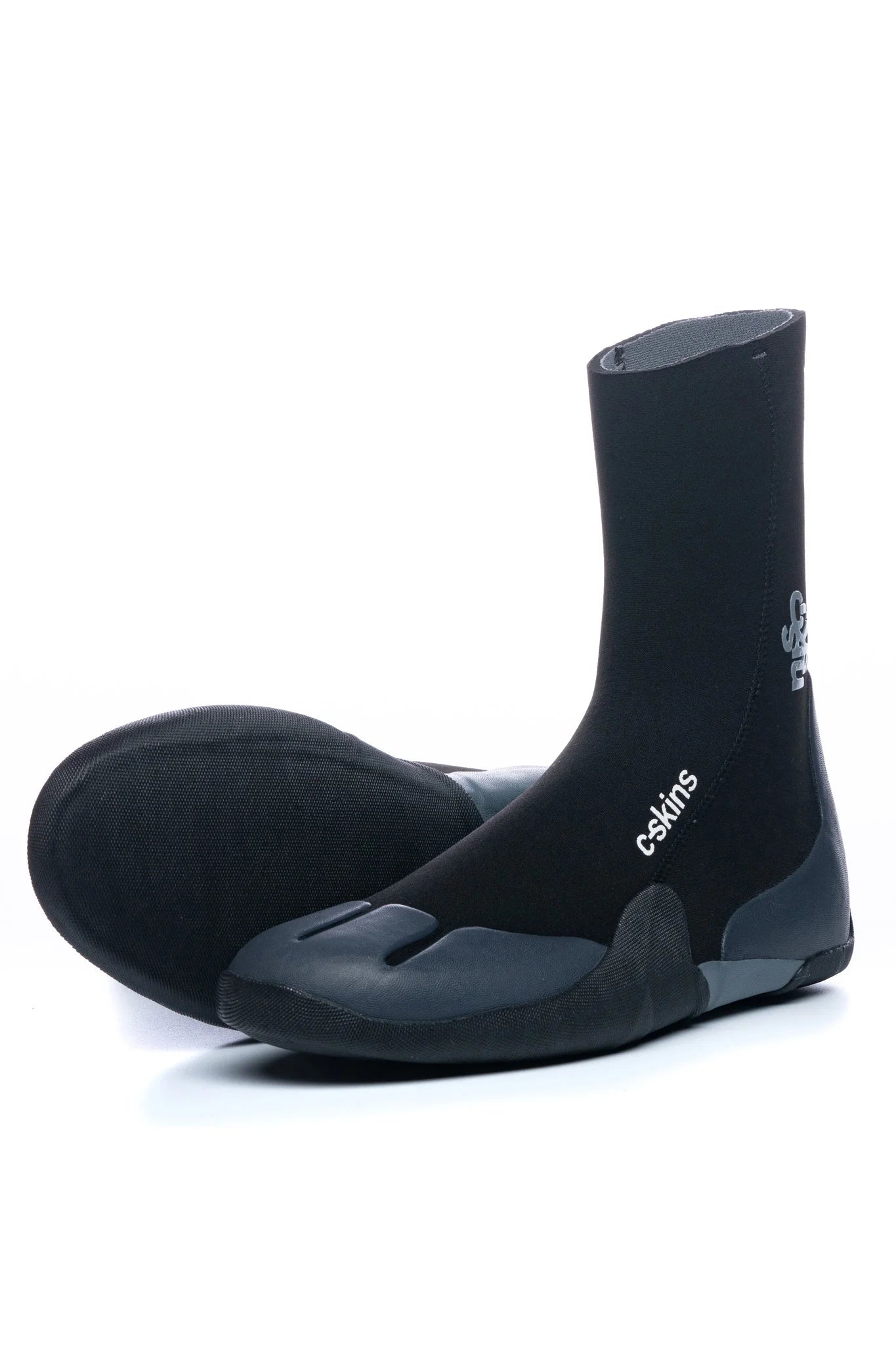 C-Skins Legend 5mm Adult Round Toe Boots - Black/Charcoal