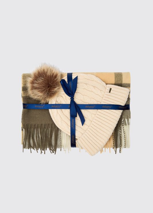 Dubarry Foley Matching Hat and Scarf Gift Set - Dusky Green