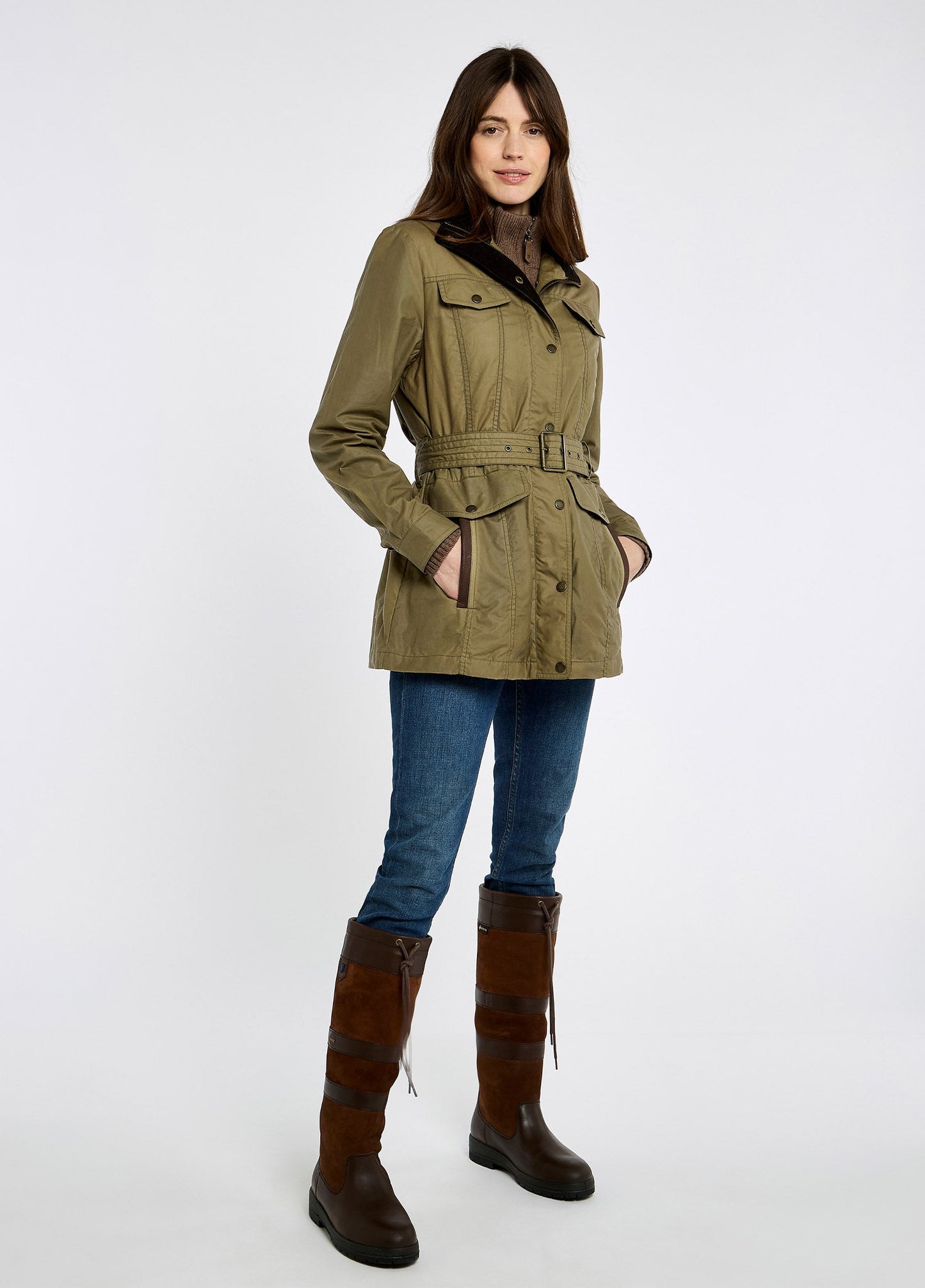Dubarry Gandon Waxed Jacket - Golden Khaki