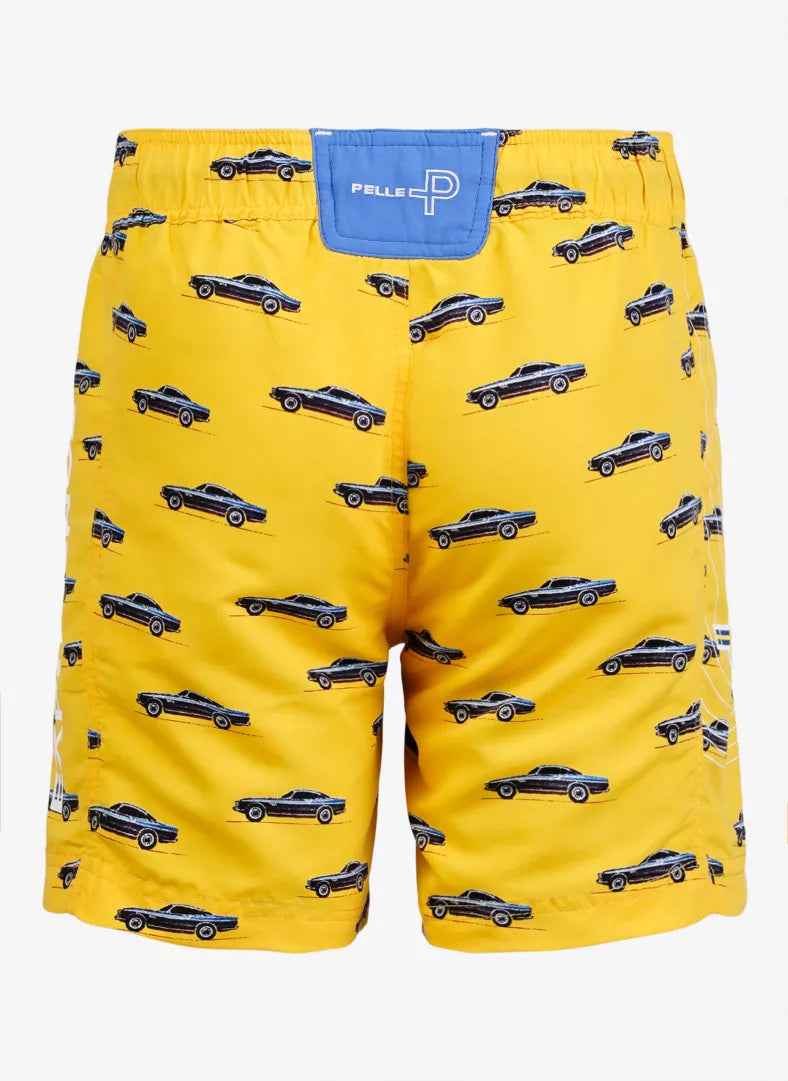 Pelle P Junior Swim Shorts - Sunflower Cars