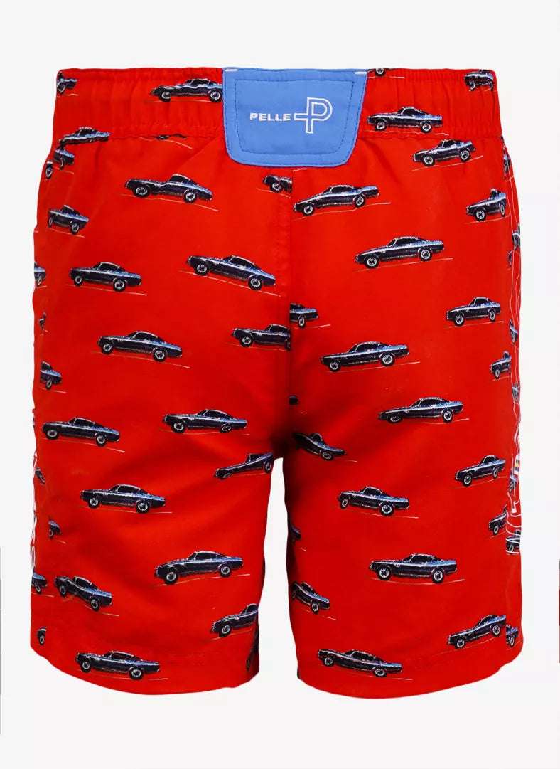 Pelle P Junior Swim Shorts - Red Cars