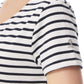 Mousqueton Kaelia Short Sleeved Striped T-Shirt - Ecru/Marine