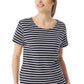Mousqueton Kaelia Short Sleeved Striped T-Shirt - Marine/Ecru