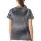 Mousqueton Kaelia Short Sleeved Striped T-Shirt - Marine/Ecru