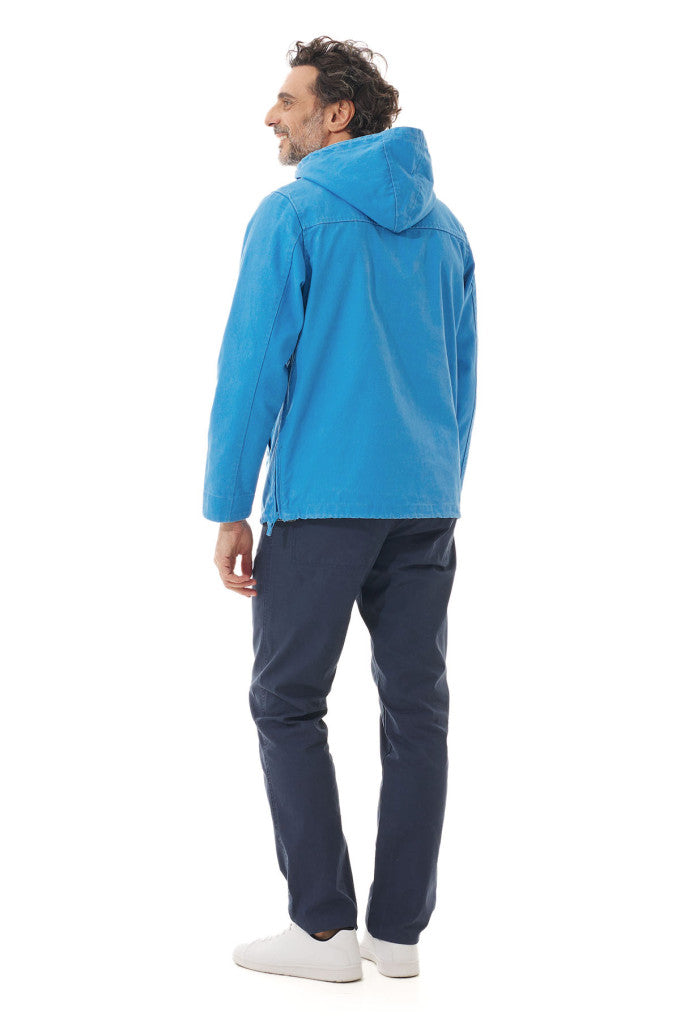 Mousqueton Larmor Print Canvas Smock - Bleuet