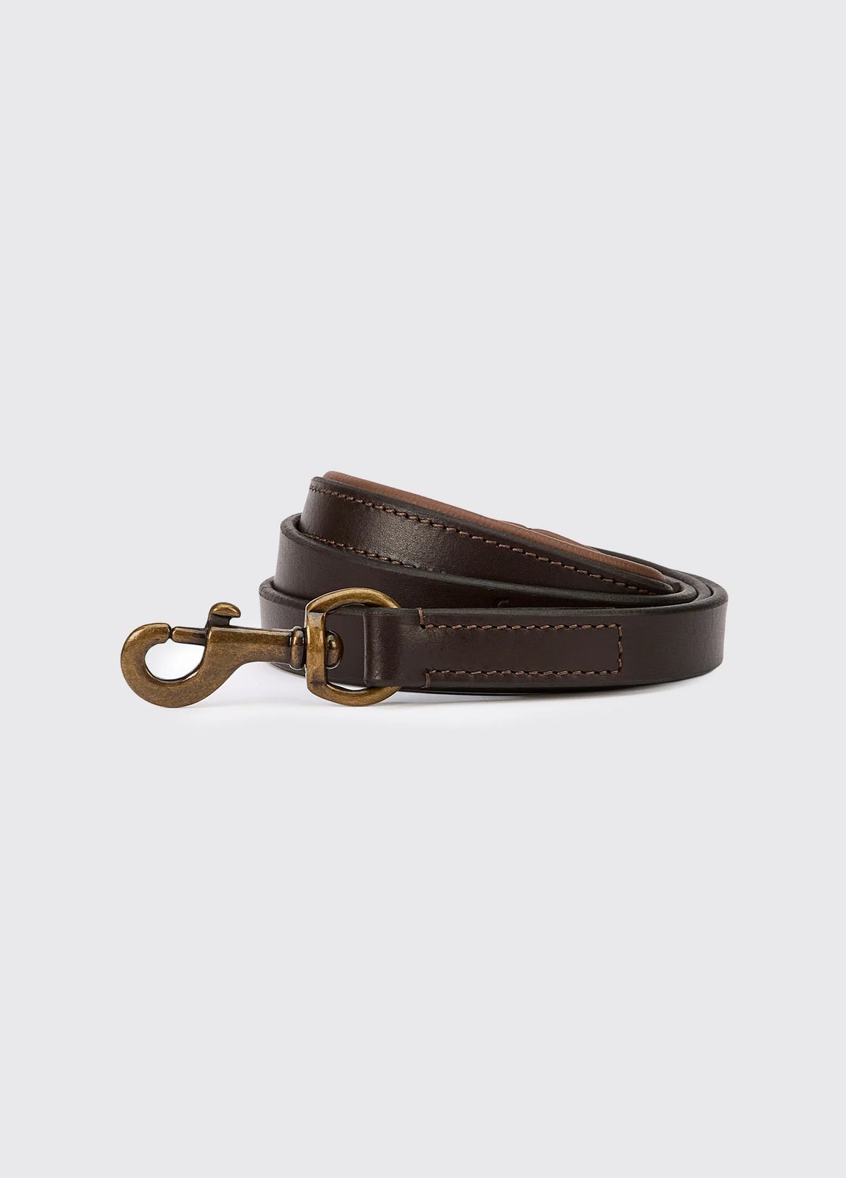 Dubarry Ranger Leather Clipped 4' Dog Lead - Mahogany