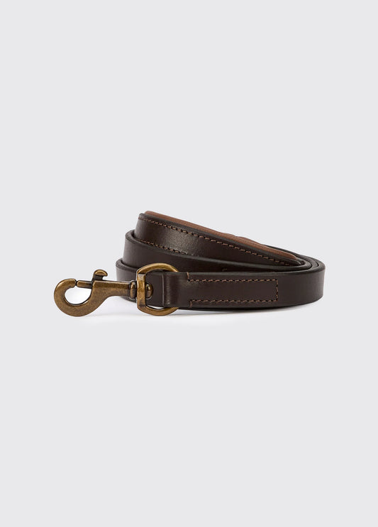 Dubarry Ranger Leather Clipped 4' Dog Lead - Mahogany