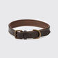 Dubarry Axel Padded Leather Dog Collar - Mahogany