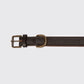 Dubarry Axel Padded Leather Dog Collar - Mahogany