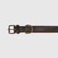 Dubarry Axel Padded Leather Dog Collar - Mahogany