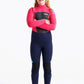 C-Skins Legend 4:3 Junior GBS Back Zip Steamer - Slate/Coral/Ocean Blue
