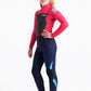 C-Skins Legend 4:3 Junior GBS Back Zip Steamer - Slate/Coral/Ocean Blue