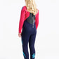 C-Skins Legend 4:3 Junior GBS Back Zip Steamer - Slate/Coral/Ocean Blue