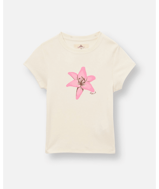 Rip Curl Girls Lilly Fitted Tee - Bone