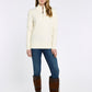 Dubarry Markham Women's Zip Neck Sweater - Chalk