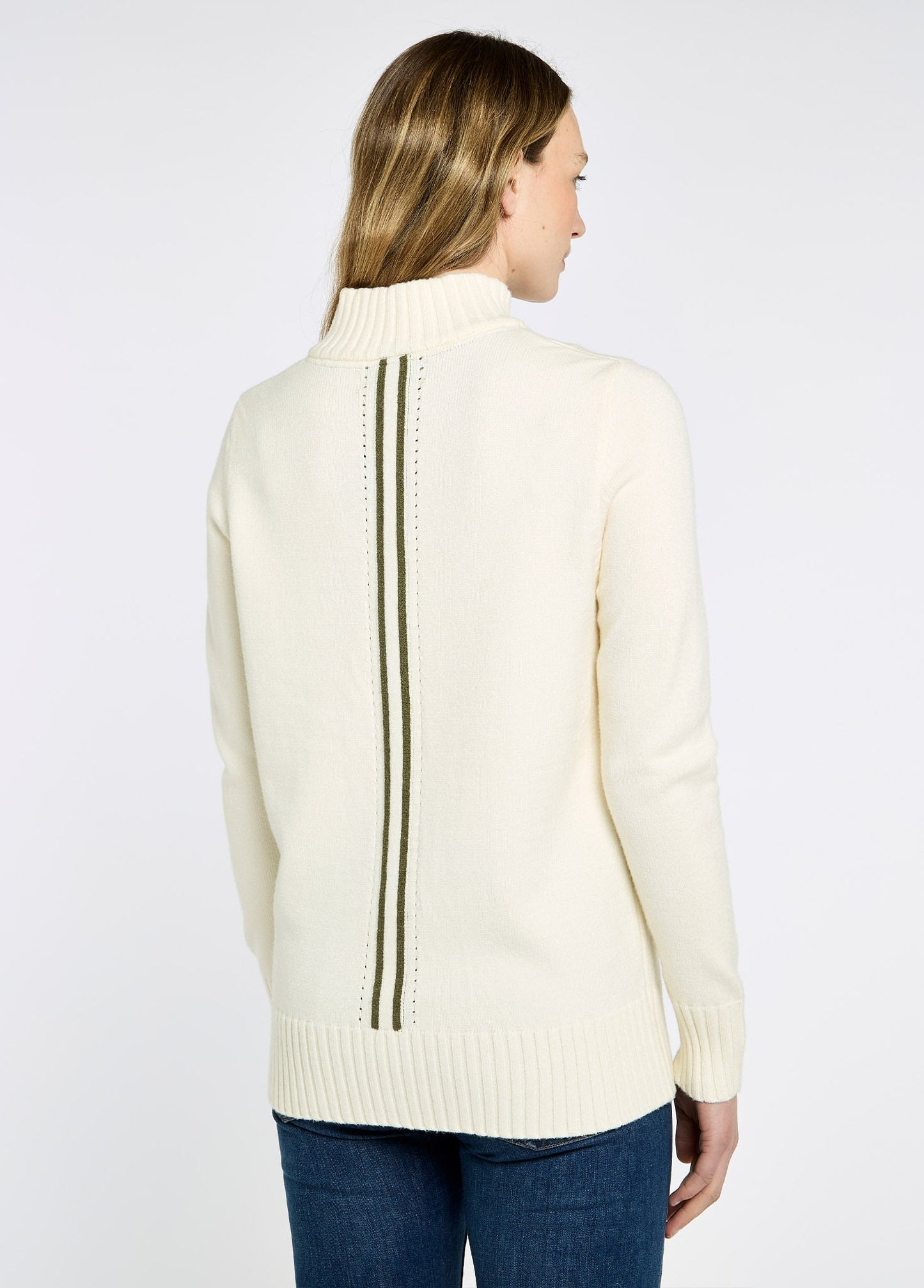 Dubarry Markham Women's Zip Neck Sweater - Chalk