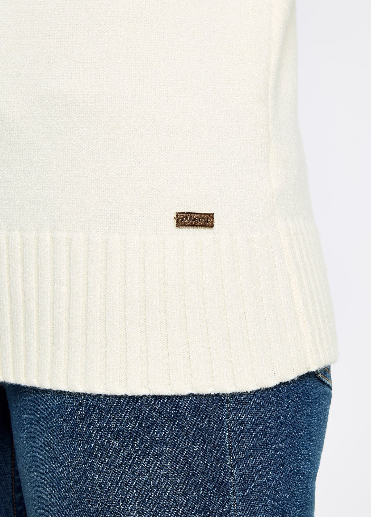 Dubarry Markham Women's Zip Neck Sweater - Chalk