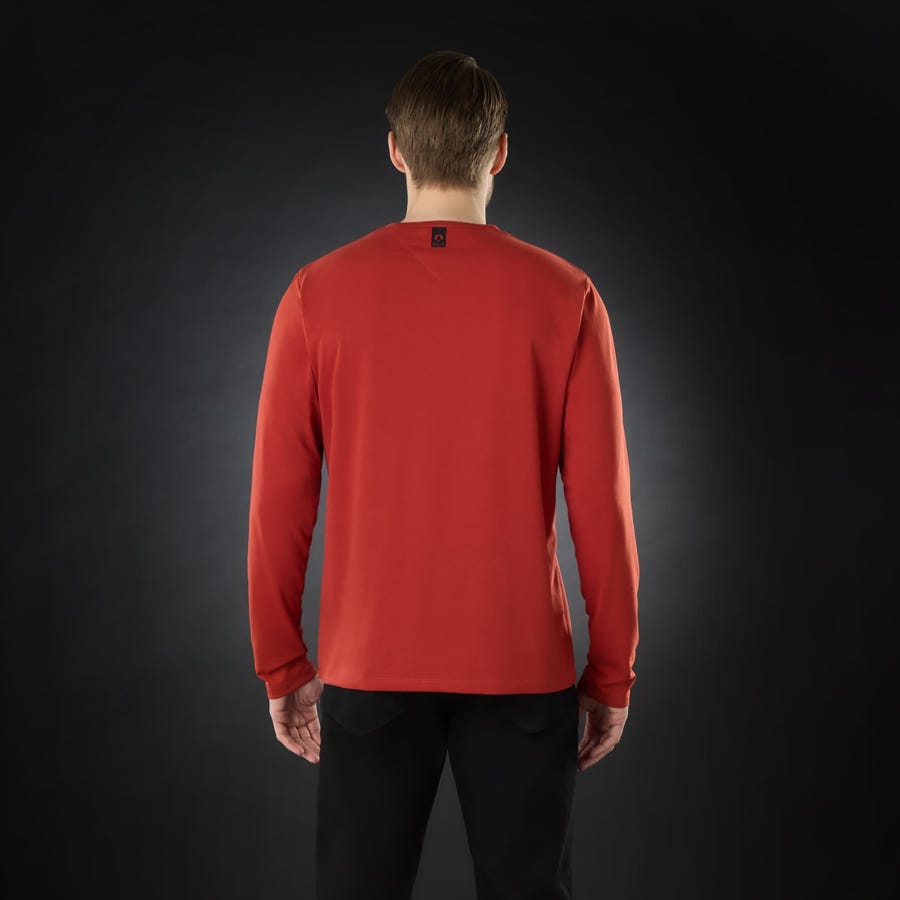 Musto Mens Evo Fast Dry Long Sleeve Tee - Rust