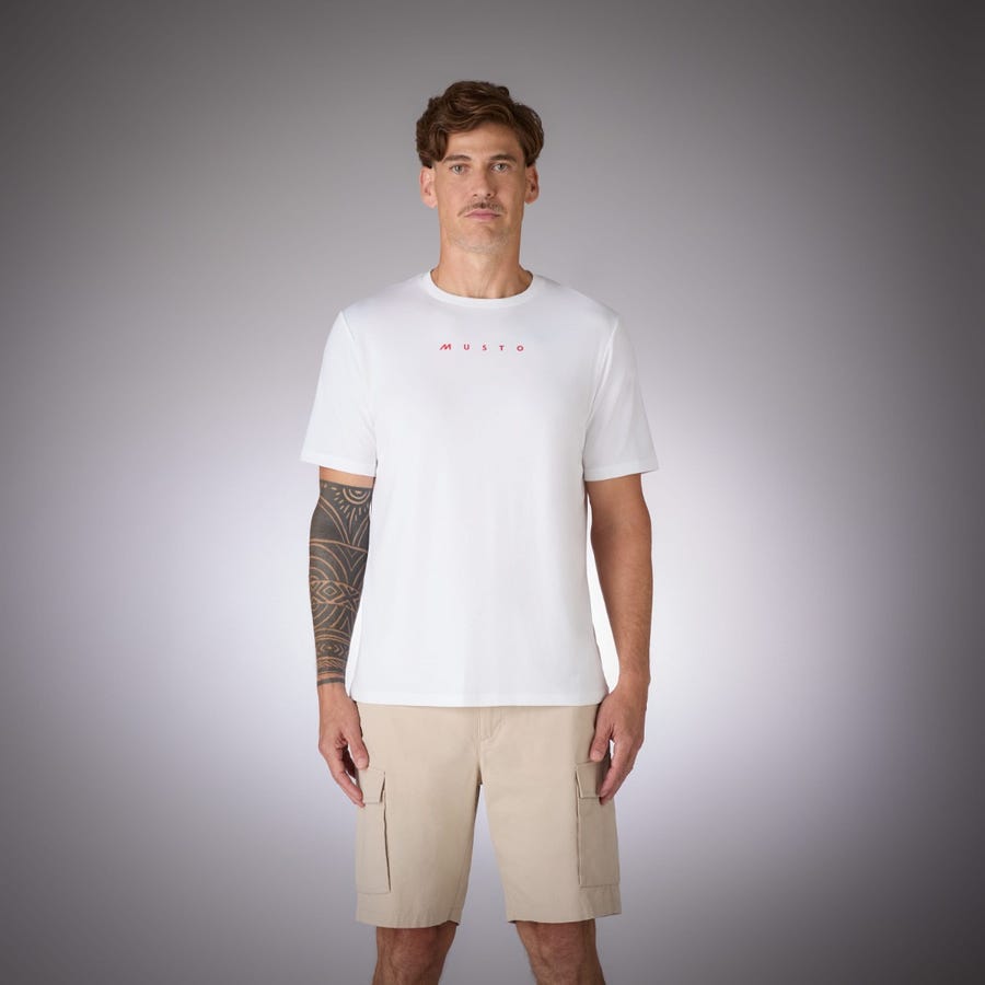 Musto Mens Evo Sunblock Yacht Short Sleeve Tee - White