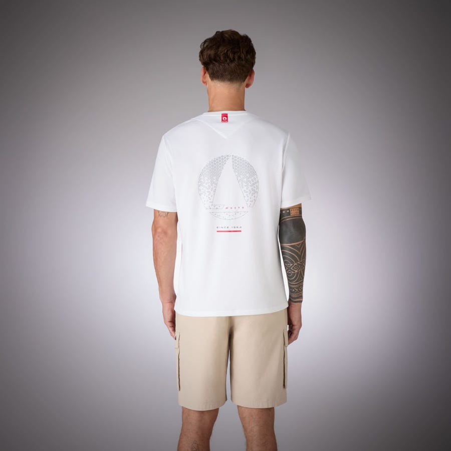 Musto Mens Evo Sunblock Yacht Short Sleeve Tee - White