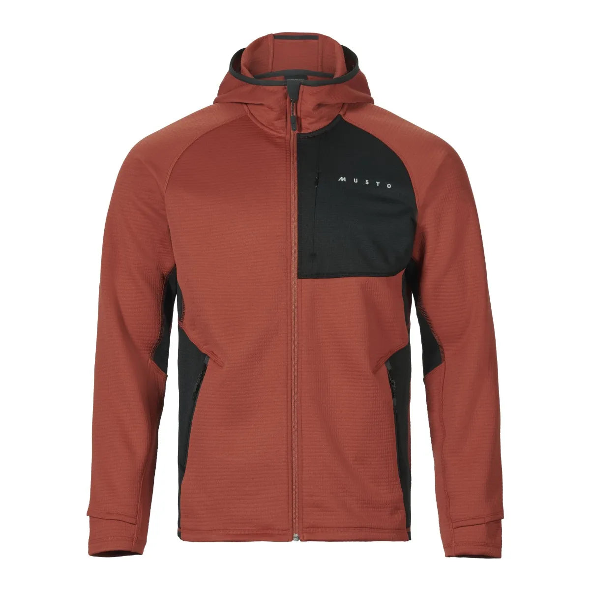 Musto Mens Evo Therm Hooded Tech Fleece Jacket - Rust