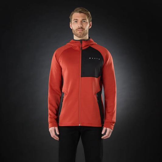 Musto Mens Evo Therm Hooded Tech Fleece Jacket - Rust