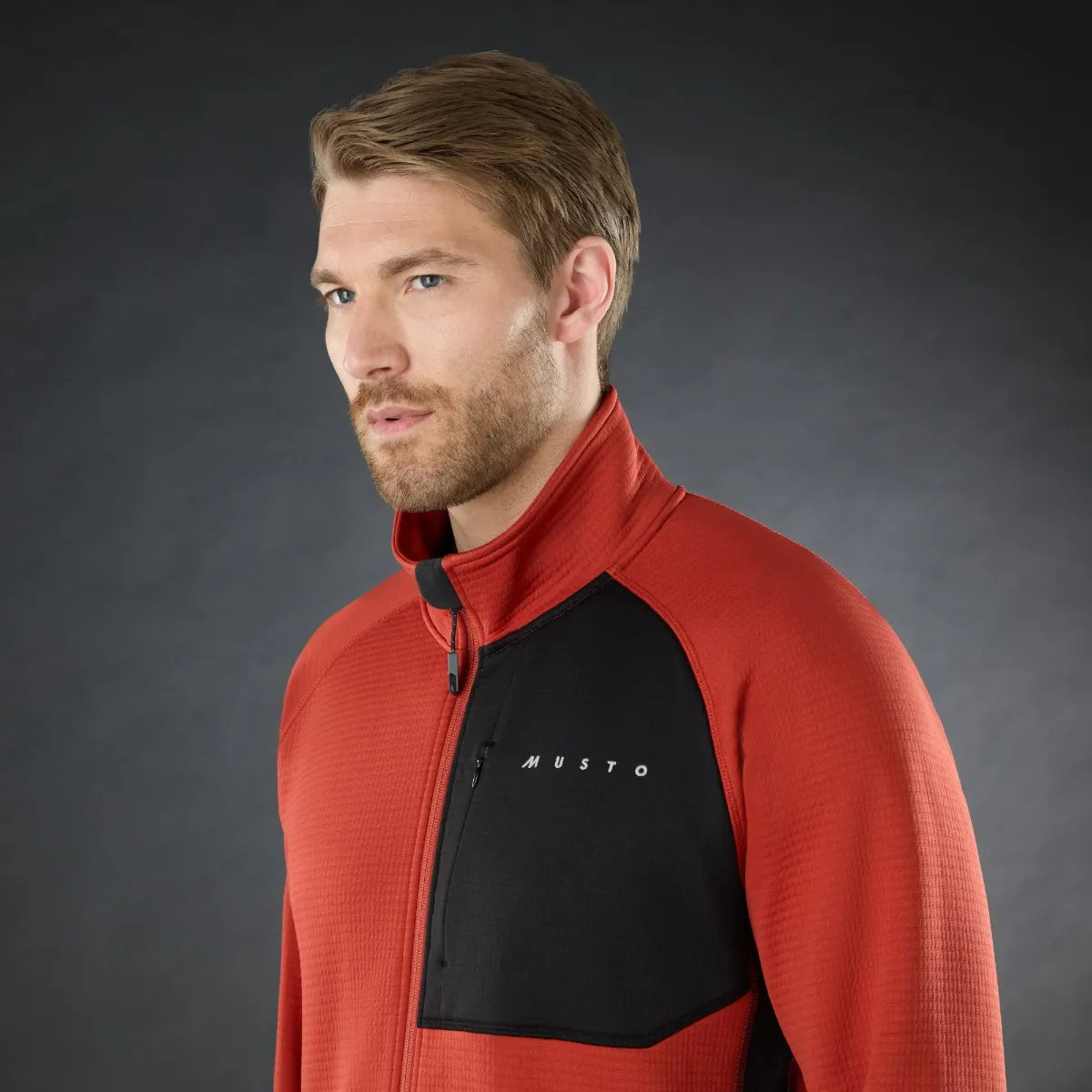 Musto Mens Evo Therm Tech Fleece Jacket - Rust