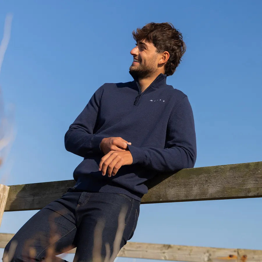 Musto Mens Evo Windproof Knit - Navy