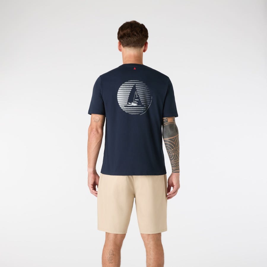 Musto Mens Marine Graphics Short Sleeve Tee - Navy