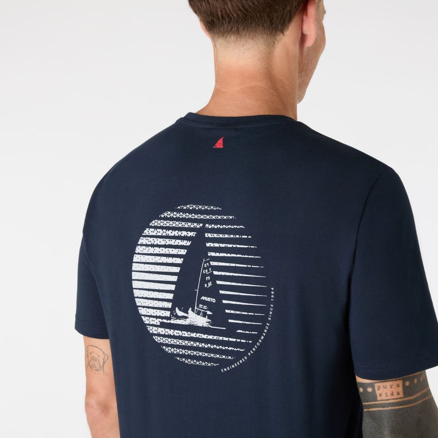 Musto Mens Marine Graphics Short Sleeve Tee - Navy