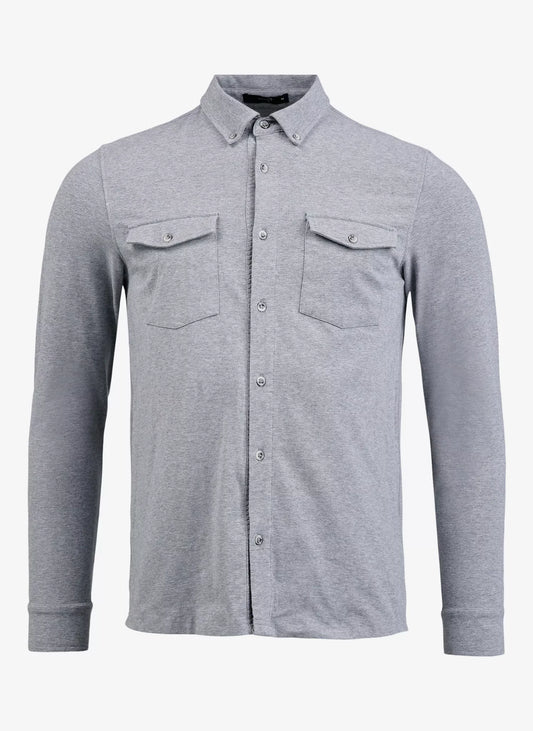 Pelle P Mori Monde Over Shirt - Light Grey Melange