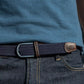 Billy Belt Woven Belt - Navy Blue