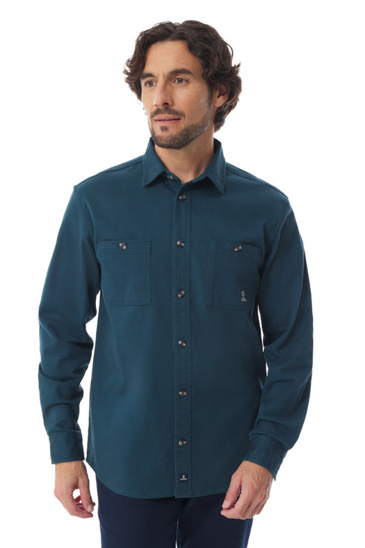 Mousqueton Pouldu Heavy Cotton Shirt - Petrole