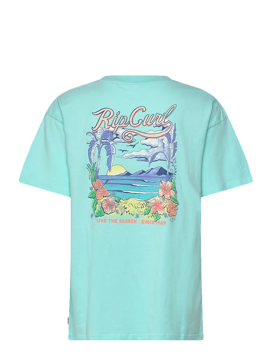 Rip Curl Saloon Relaxed Tee - Light Seablue