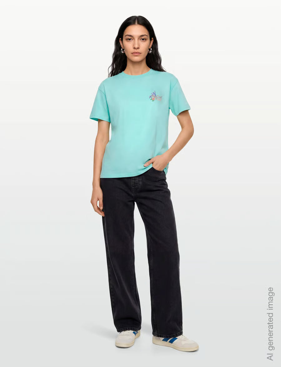 Rip Curl Saloon Relaxed Tee - Light Seablue