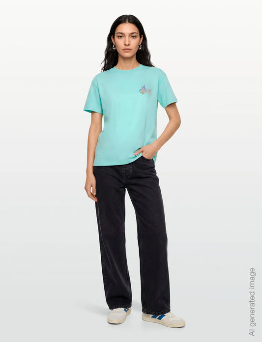 Rip Curl Saloon Relaxed Tee - Light Seablue
