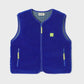 Billy Belt Womens Sleeveless Sherpa Jacket with Zip - Electric Blue