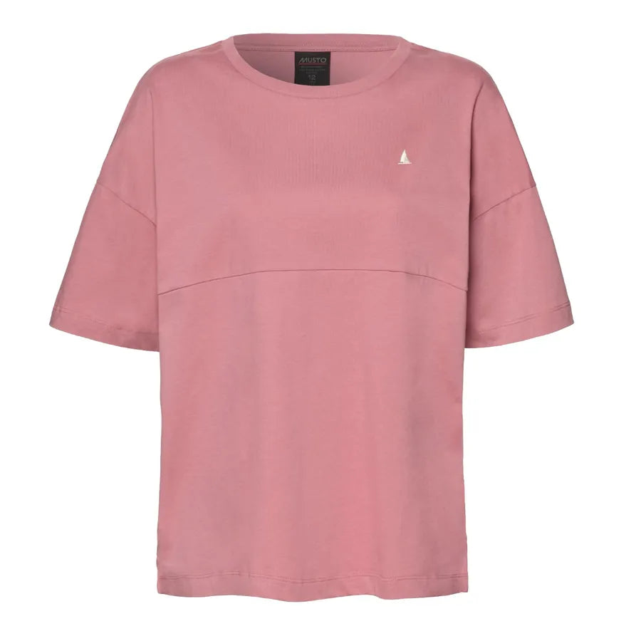 Musto Womens Original Marine Short Sleeve Tee - Pink Chalk