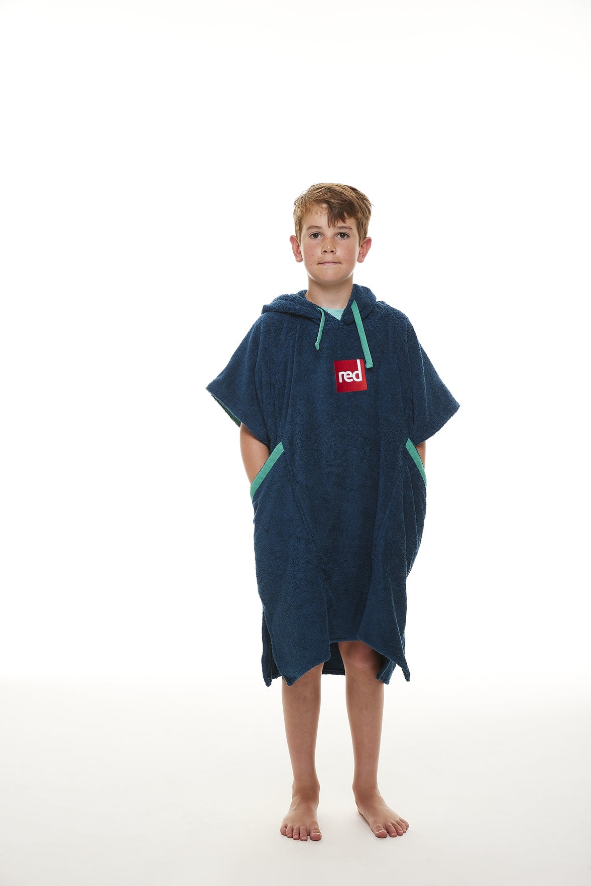Red Equipment Kids Towelling Change Robe Navy Salcombe Boatstore