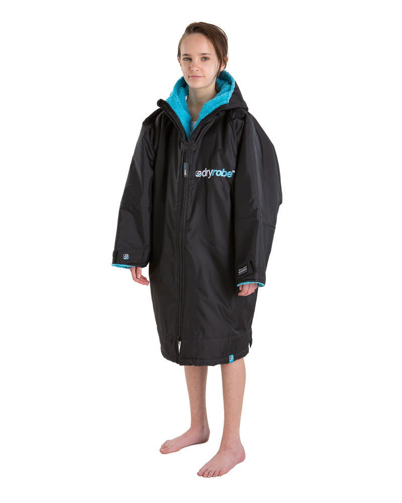 Dryrobe Advance Kids Long Sleeve - Black/Blue