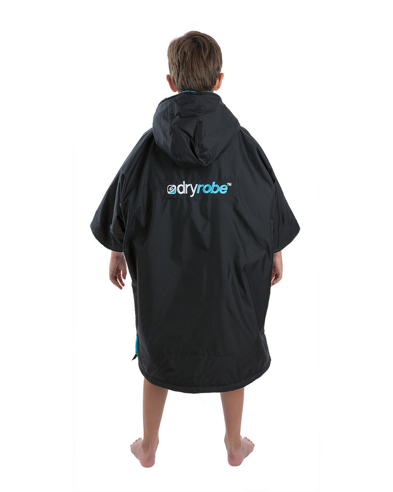 Dryrobe Advance Kids Short Sleeve - Black/Blue